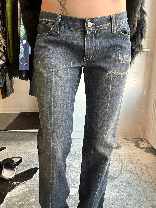 fornarina straight fit low waist jeans