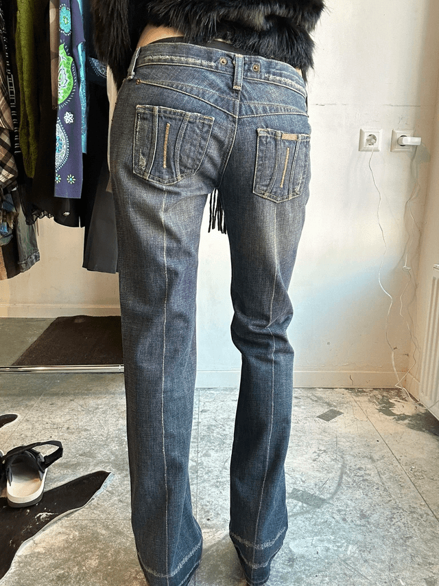 fornarina straight fit low waist jeans