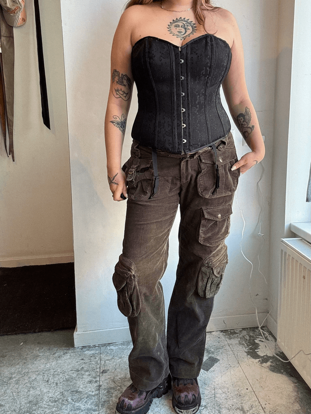 brown cargo corduroy pants